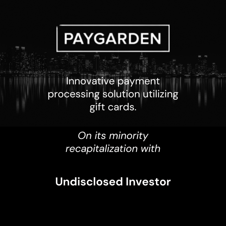 Paygarden Recapitalization